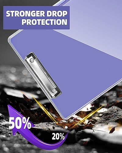 Clipboard with Storage, Nurse Dry Erase Clip Board, 8.5x11, Light Purple - color: Light Purple