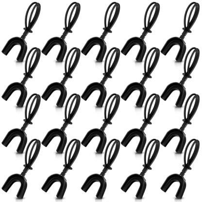 Dunzy 20 Pcs Football Mouth Guards with Strap Bulk - color: Black, size: Youth
