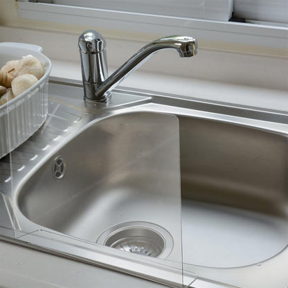 VOSAREA Acrylic Sink Splash Guard, Freestanding Kitchen Splash Panel Barrier Behind Faucet Kitchen Island Sink Backsplash Guard 13.76x8.25in