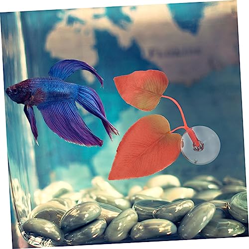 SUPVOX 2pcs Betta Fish Leaf Hammock Pad for Aquarium Betta Resting Bed Cups for Comfort and Spawning Simulation