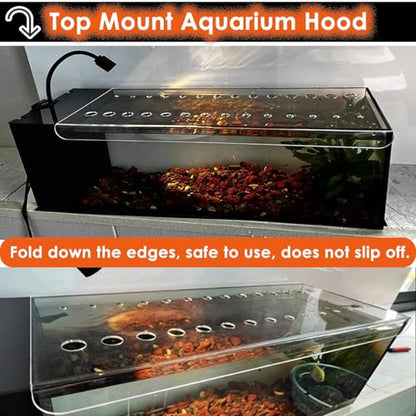 LZMZMQ Aquarium Fish Tank Top Cover Transparent Acrylic Sheet, Outdoor Porch Home Terrarium Lid Protective Hood, Custom Rectangle Anti-Fish Jump Lid(L14xW14in/35.6x35.6cm) - size: L14xW14in/35.6x35.6cm