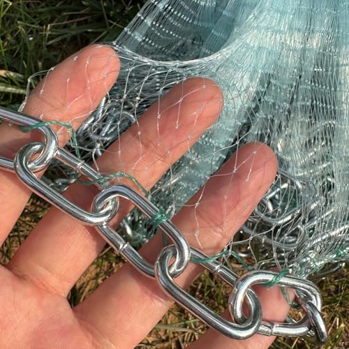 Easy Throw Cast Net for Fishing with Chain Bottom - 4ft to 12ft Radius, 2/7 Inch Mesh Size - Casting Net for All Anglers, Cast Nets for Fishing, Ideal for Saltwater and Freshwater