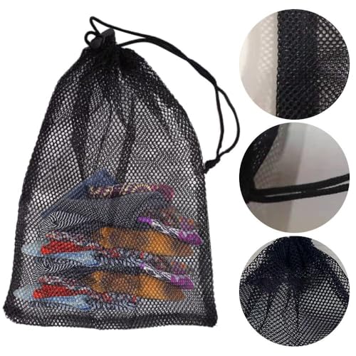 Breathable Mesh Drawstring Bags | Multipurpose Nylon Sports Storage for Activity Gear | Durable Construction(25 x30cm) - size: Medium