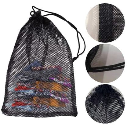 Breathable Mesh Drawstring Bags | Multipurpose Nylon Sports Storage for Activity Gear | Durable Construction(25 x30cm) - size: Medium