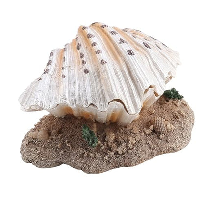 Aquarium Ornament with Bubbling Action for Fish Tanks – Resin Shell Pearl Decor
