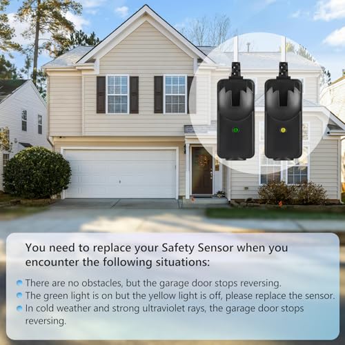 41A5034 Garage Door Sensor with Brackets, Replacement for Liftmaster Chamberlain Craftsman Garage Door Sensors, Safety Sensor Beam Compatible with Liftmaster Chamberlain Craftsman Garage Door openers