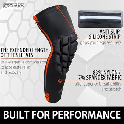 Frelaxy Wrestling Knee Pads, Padded Compression Sleeves for Men Women - size: XX-Large