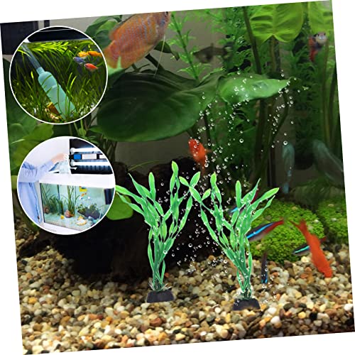 Hemoton 10Pcs Decorative Fake Fish Tank Grass Elegant Desktop Aquarium Plant Decor for Home Office Durable Aquatic Plant Accessories for Stylish Aquarium Design
