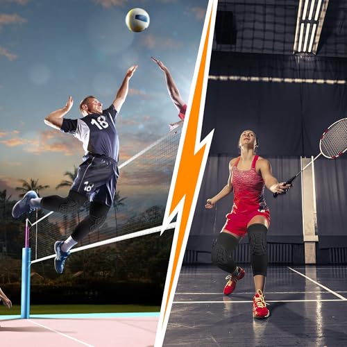 Basketball knee pads, compression leg covers for teenagers and adults, wrestling knee pads, football volleyball, pickleball, weightlifting knee pads (1 pair) (White, X-Small) - color: Long white, size: X-Small