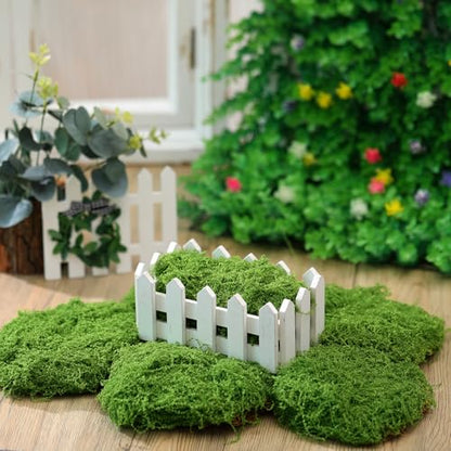Solsew 6 Pcs Artificial Fake Green Moss for Potted Plant Indoor Waterproof Decorative Faux Moss Decor for DIY Crafts Garden Wedding Party Decoration (Bright) - style: Bright