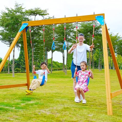 SELEWARE 4 Pcs Heavy Duty Bearing Swing Hangers Stainless Steel Swing Hooks | 7" x M2/5" Swing Bolt for Wood and Steel Beam, Swing Sets Hardware for Hammock, Yoga, Porch Swing, Heavy Bag, 1500LB Capacity - color: 4 Pack Bearing Hangers (7" X M2/5" Threade