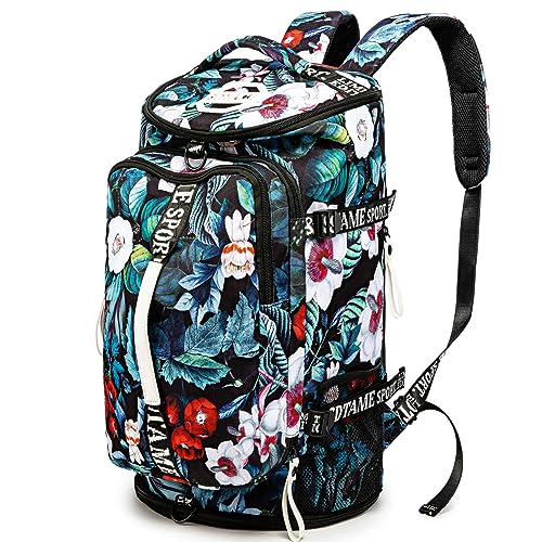 Gym Duffle Bag Backpack,4‑Way Waterproof with Shoe Compartment Travel Laptop - color: Turquoise
