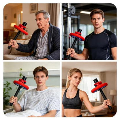 Wrist and Forearm Strengthener, Plate Loaded Trainer for 2-Inch Plates | Compatible weight discs provide varied resistance during hand, arm, grip, plus upper-body workouts. - color: A2