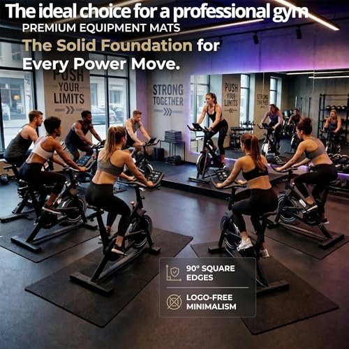 Foldable Walking Pad Mat, High-Density PVC Treadmill Mat for Hardwood Floors & Carpet, 55" x 24" Space-Saving Exercise Equipment Mat for Under Desk Bike, Elliptical & Home Gym,Black