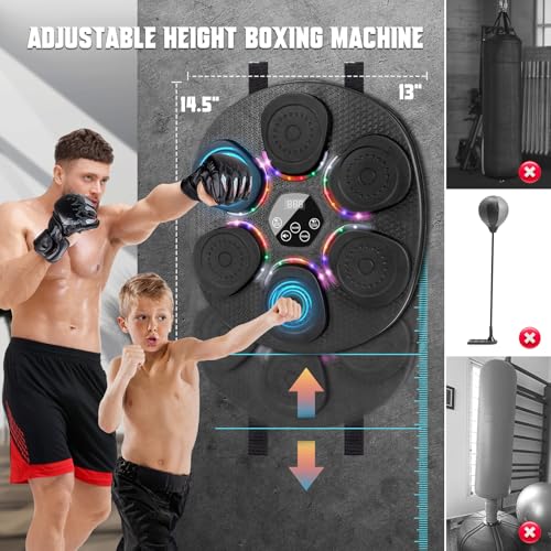 Music Boxing Machine for Adults & Kids, 9 Modes, 6 Speeds & 3 Sensitivity