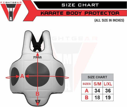 TMA Martial Arts Chest Protector Tae Kwon Do MMA Kickboxing (Reversible) - size: Small-Medium