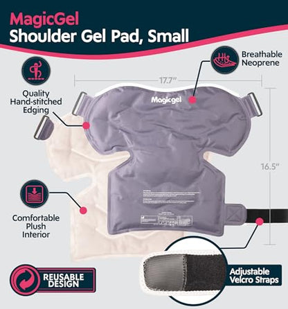 Magic Gel Shoulder Ice Pack Wrap - Reusable and Adjustable Arm Sling for Cold Shoulders Compression Men Women Pitchers Rotator Cuff - Easy to Freeze - style: Shoulder Ice Pack Large