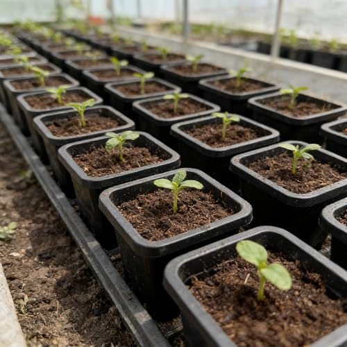 2 Inch Square Nursery Pots, 50 Pack (25 Clear + 25 Black) Seedling Starter Pots, Plastic Plant Pots with Drainage Holes, for Seed Germination, Root View, and Light Blocking - color: Clear + Black (50pcs)