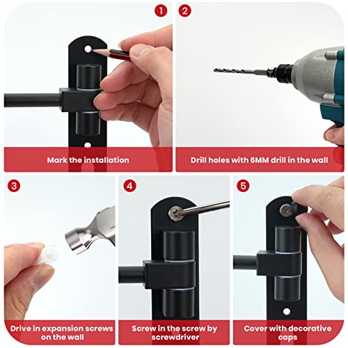 Helmet Hanger Wall Mount 180° Swivel Helmet Holder for Motorcycle Bike Racing Outerwear Sports Gear - color: Black-1