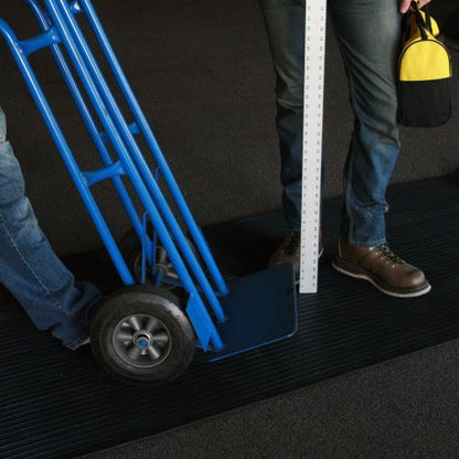 Rubber-Cal Composite Rib Corrugated Rubber Floor Mats, 1/8" Thick x 3ft x 1.5ft Roll - size: 3ft x 1.5ft