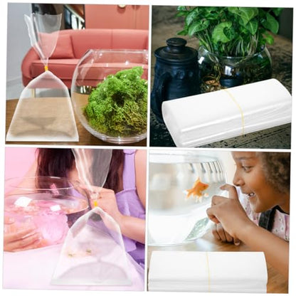 POPETPOP 50pcs Clear Plastic Fish Packing Bags Shipping Bags for Fish Transport Storage for Pet Stores Food Service Industries