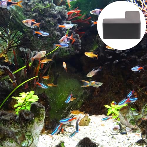 Abaodam 6pcs Soft Silicone Tank Safety Corner Protectors for Fish Aquarium and Pet Carrier Edges, Medium Black Right-Angle Guards for Collision Prevention and Edge Safety