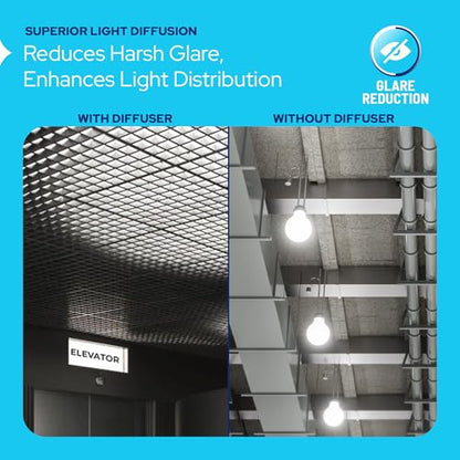 Egg Crate Panel 6-Pack in Chrome | Polystyrene | 23 5/8” x 47 5/8” with 1/2" x 1/2" x 3/8" Cell Size | Manufactured by American Louver | Ceiling Light Covers, HVAC Grilles, Aquarium Eggcrates