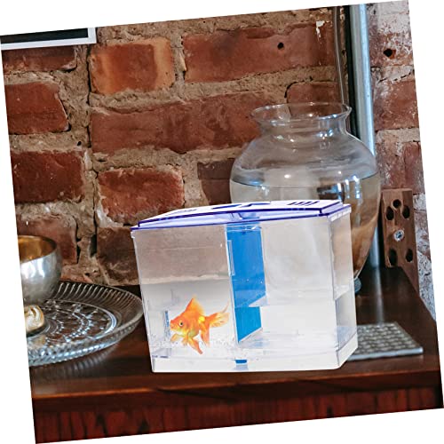 GALPADA Transparent Acrylic Betta Fish Breeding Box with Removable Divider Mini Isolation Hatchery Tank for Small Fish Survival and Observation Aquarium Incubator