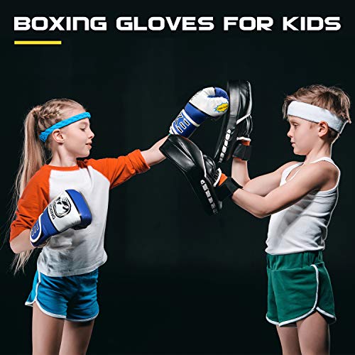CKE Boxing Gloves for Kids Ages 5-12, Beginner Punch Bag Training Gloves - color: BLUE