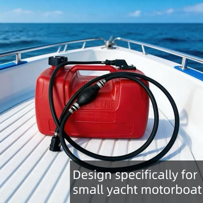 Marine Tank, 3Gallon Outboard Marine Boat Transfer Tank with Fuel Line , Easy to Carry for Outboard Engine Boats,Fishing Boat, Deck Boat,Yacht (12L) - size: 12L
