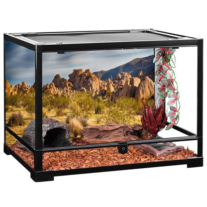 YongFoto Polyester Joshua Tree National Park Photography Background Stones Valley Cactus Shrub Bush Desert Sand Land Backdrop for Photoshoot Wild West Party 72x18 inches Dragon Tank Background - color: Yellow-2, size: 72x18 IN