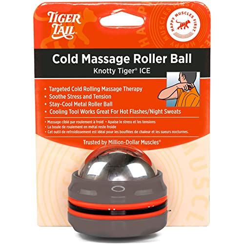 Tiger Tail Knotty Tiger ICE Cold Roller Massage Ball - Deep Muscle Tissue Cold Therapy Tool for Neck, Back, Legs, Arms, Shoulders, Stomach, Feet, and Hands - Myofascial Trigger Point Release