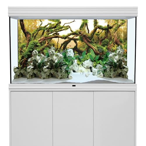 AWERT 48x24 inches Aquarium Background Branches Aquarium Background Aquatic Plant River Bed & Lake Fish Tank Background Vinyl Background