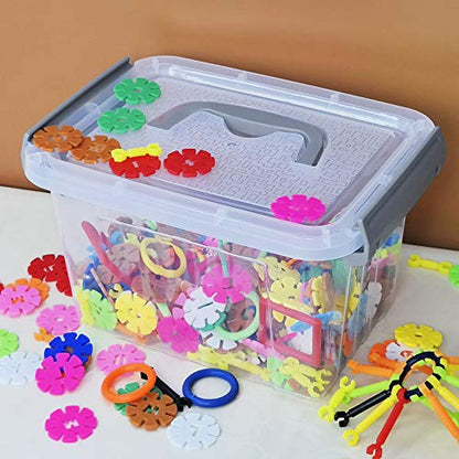 Vababa 6-Pack 3 L Clear Plastic Latch Storage Boxes with Gray Lids - size: 3 Quart