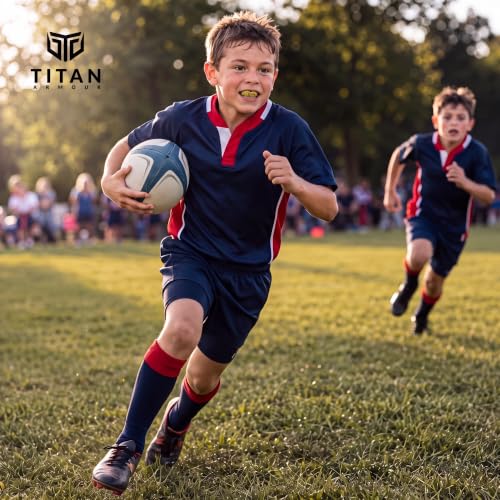 Mouth Guard Boxing, Dual-Layer Boil & Bite Mouthguard, Adult - color: Black, size: Junior Under 11