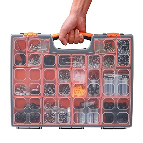 3PCS Multi-Purpose Portable Organizer Box Set with 72-Removable Compartments, 3 Pieces Professional Boxes with Dimension 16.2"L*13"W*2.3"H - size: 3 PCS