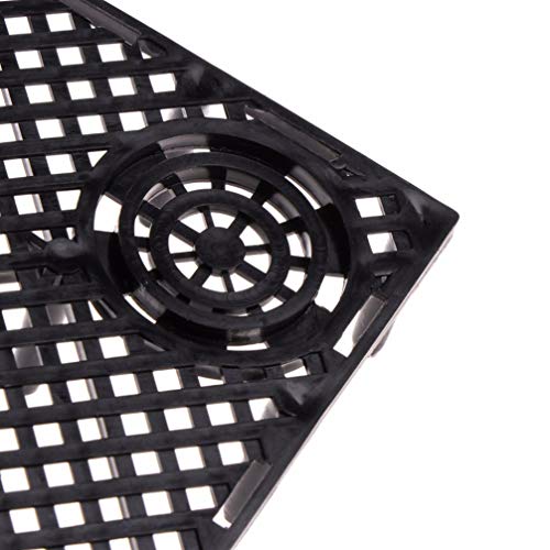 POPETPOP Black Aquarium Divider Trays Fish Tank Bottom Plate Grid Isolate Board Divider- Aquarium Divider Tray PVC Splicing Clapboard Bottom (Black) PVC Splicing Aquarium Accessory