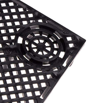POPETPOP Black Aquarium Divider Trays Fish Tank Bottom Plate Grid Isolate Board Divider- Aquarium Divider Tray PVC Splicing Clapboard Bottom (Black) PVC Splicing Aquarium Accessory
