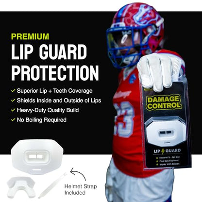 DAMAGE CONTROL Youth Football Mouth Guard – White - color: White