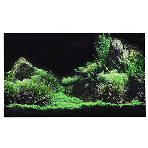 Aquarium Background, PVC Self Adhesive Aquatic Plants Fish Tank Background, Non Reflective Fadeless Fish Tank Stickers Background(122x46cm)