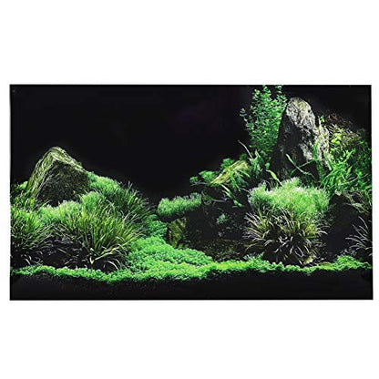 Aquarium Poster Self Adhesive PVC Fish Tank Background Underwater Seafloor Water Grass Decoration 48 x 18.1 Inch - size: 122*46cm