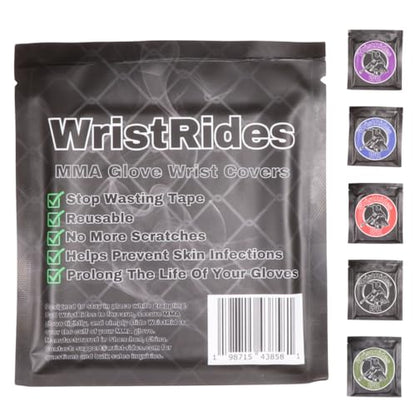 MMA Glove Wrist Strap Covers, Wristbands, Reusable Scratch Protection, Glove Life Extender - color: Purple