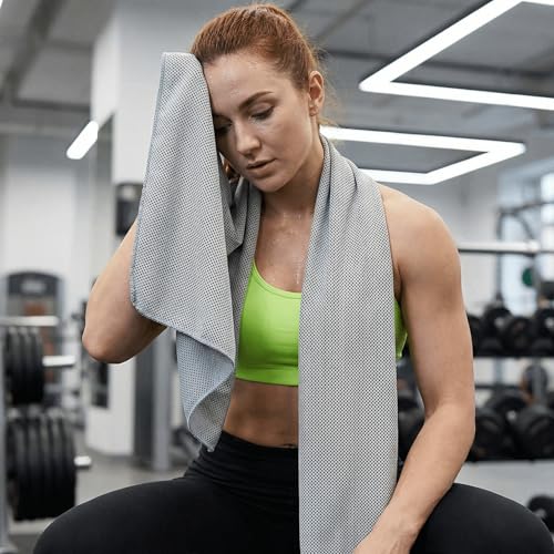 3 Pack Microfiber Cooling Towels, Quick-Dry Sweat Towel Perfect for Outdoor Gym, Sports & Exercise
