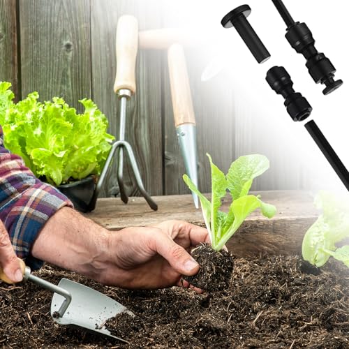 30 Pcs 1/4" Drip Irrigation Tee Connectors for Tube Quick Connect Parts Fittings for 1/4 Inch(6.35mm) Tubing or Sprinkler(Pom,End Plug,Black) - size: Black, style: End Plug