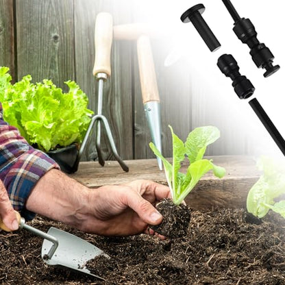 30 Pcs 1/4" Drip Irrigation Tee Connectors for Tube Quick Connect Parts Fittings for 1/4 Inch(6.35mm) Tubing or Sprinkler(Pom,End Plug,Black) - size: Black, style: End Plug