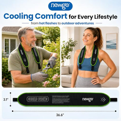 NEWGO Neck Ice Wrap – 45-Min Cooling Relief for Pain & Hot Flashes