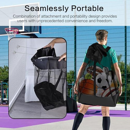 Pegboard Baskets, Extra Large (26 * 18 * 11 Inches) | Pegboard Wall Organizer Take and Go Design, Mesh Peg Board Organizer Accessories ,Easy Access Zipper for Home Sport Garage