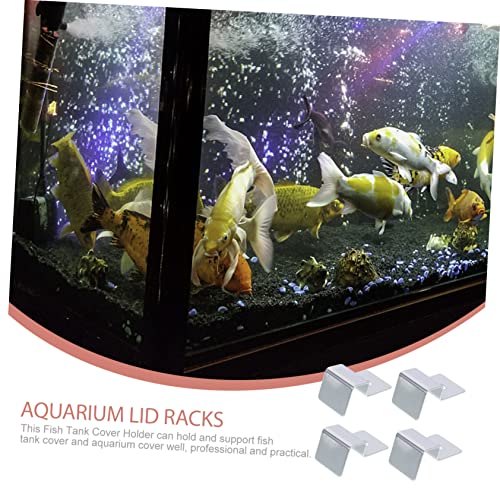 SaditY 12 Pcs Support Frame Fish Tanks Cover Holders Aquariums Glass Cover Clip Glass Aquarium Tank Fish Tank lid Holder Support Aquarium Cover Bracket Cover Plate Stainless Steel