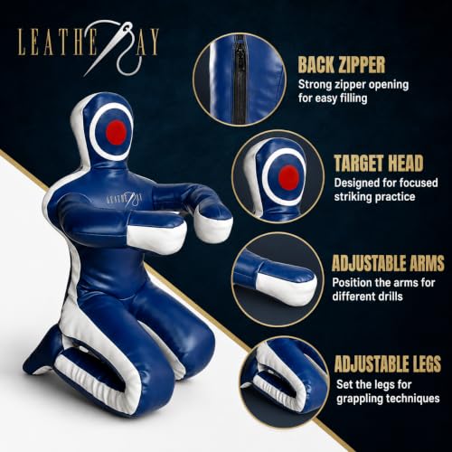 Jiu Jitsu Judo Punching Bag Grappling Dummy Blue -Unfilled - size: 48 inches (4 ft)