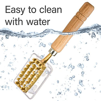 YAMASAN KYOTO UJI Fish Scale Remover with Box with Brass Serrated Sawtooth and Wooden Handles from Tsubame-Sanjo, Japan